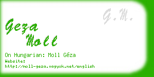 geza moll business card
