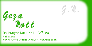 geza moll business card